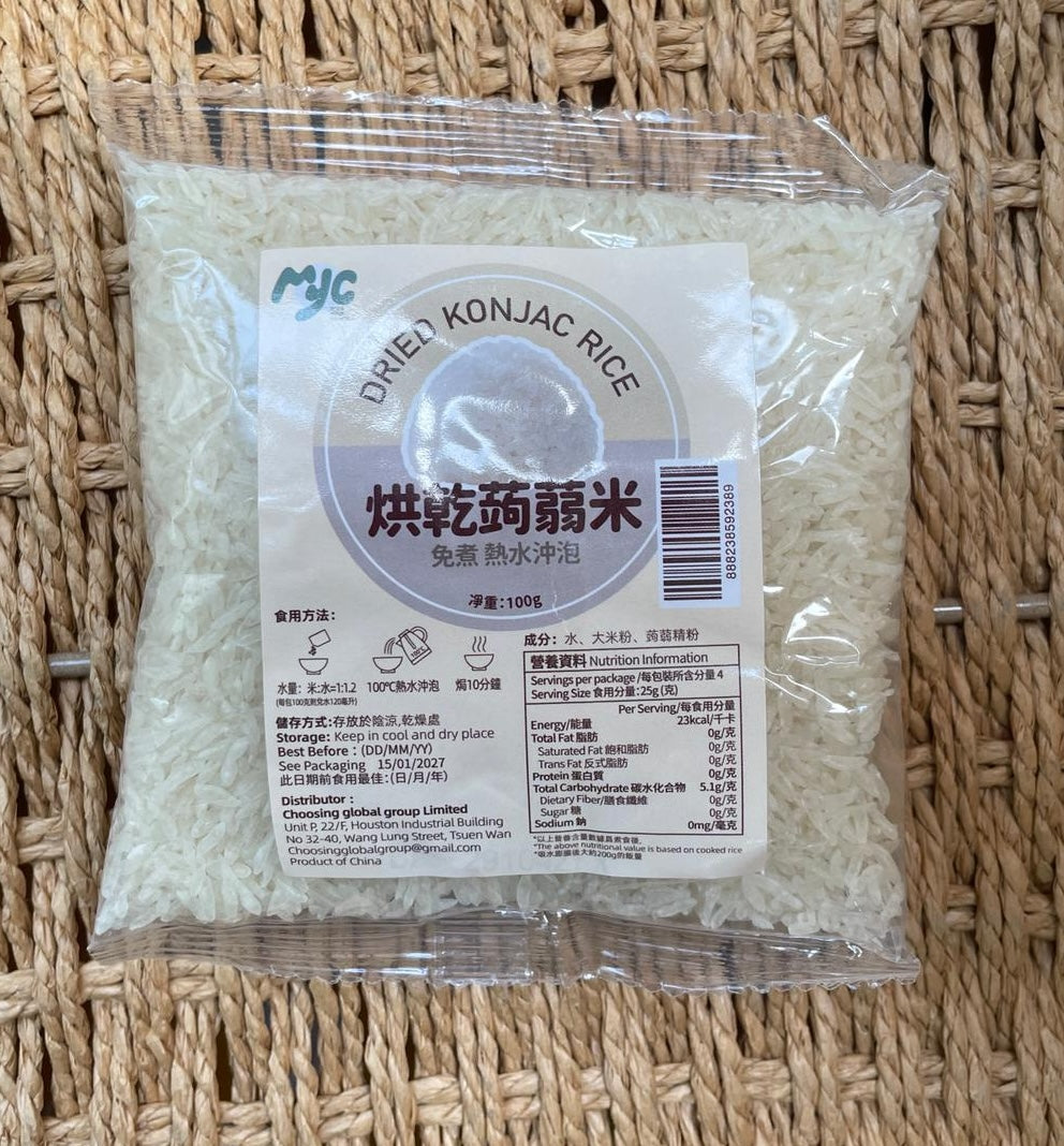 MYC-烘乾蒟蒻米(飯）-100g 免煮米