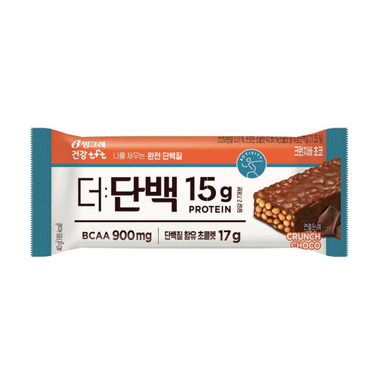 【韓國直送】Binggrae The: Protein 蛋白質酥脆棒 (朱古力味) 40g Protein Crunch Bar Chocolate