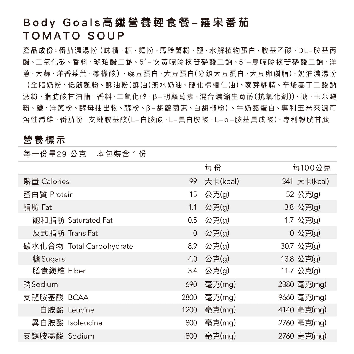 Body Goals   高纖營養輕食餐 | 羅宋番茄 官方圖片 4
