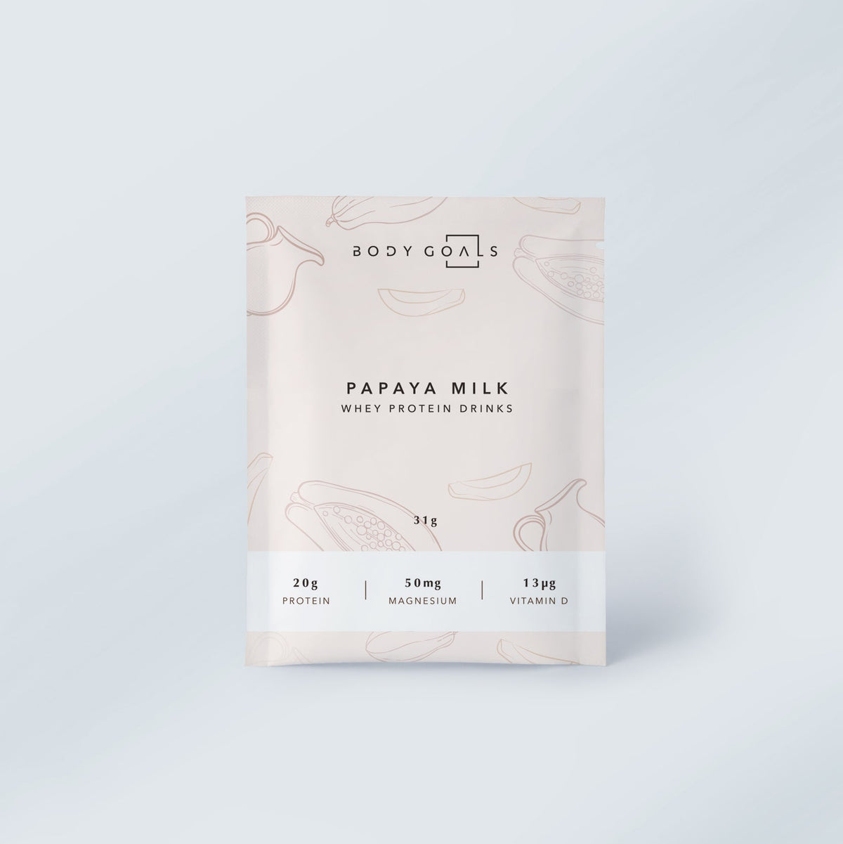 Body Goals 多效乳清蛋白飲 - 木瓜牛奶  31g 官方主圖