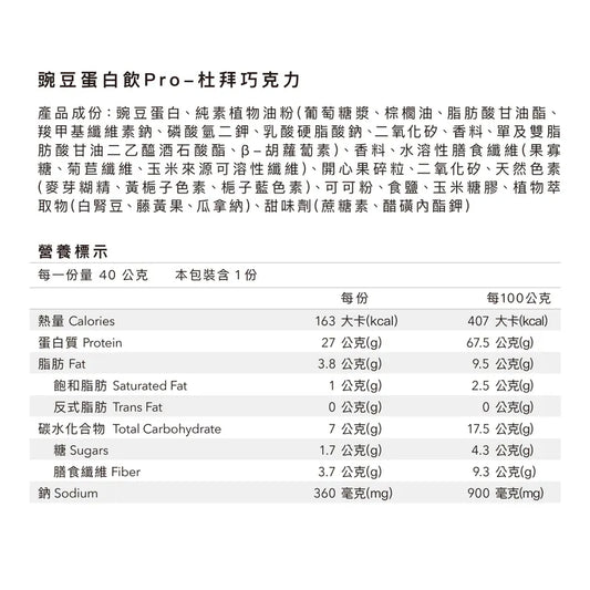 Body Goals全素多效豌豆蛋白飲PRO - 隨手包『大』 | 杜拜巧克力
