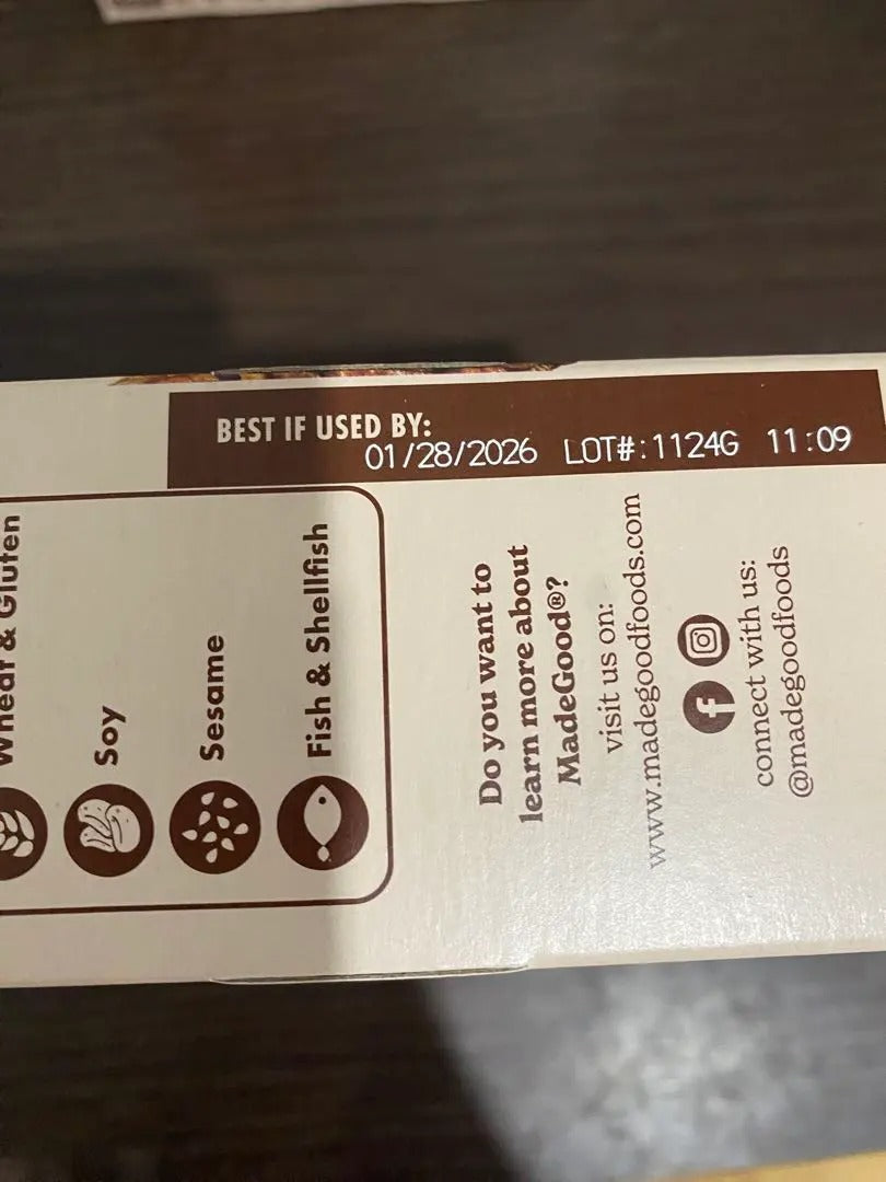 Madegood Crispy Squares Chocolate 有機脆脆穀麥米通 4.68oz / 132g
