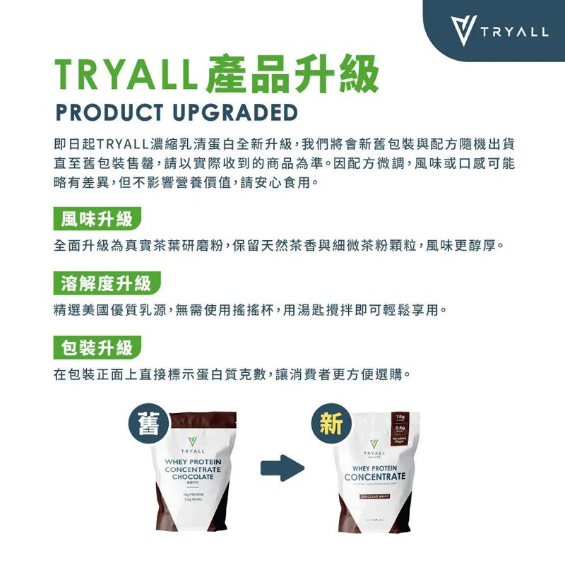 Tryall | 濃縮乳清蛋白-靜岡抹茶 (500g)