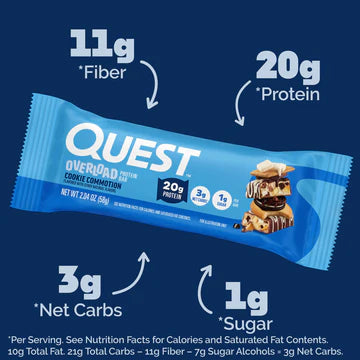 Quest Overload 蛋白棒 - 曲奇狂潮口味 Cookie Commotion Overload Bar