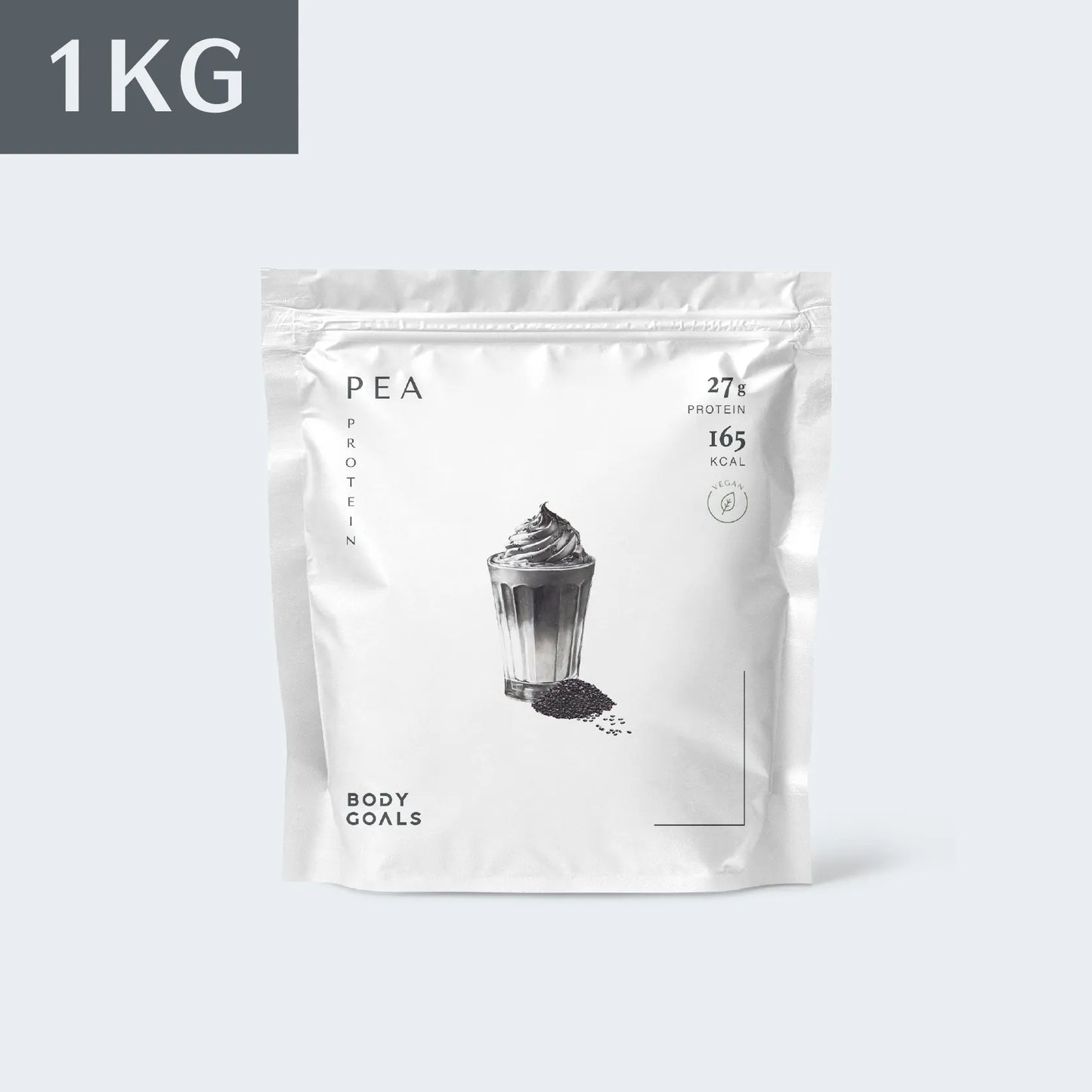 Body Goals 全素多效豌豆蛋白飲 PRO 1KG 大包裝| 芝麻歐蕾Multi effect Pea Protein Drinks Pro Sesame Milk 1kg